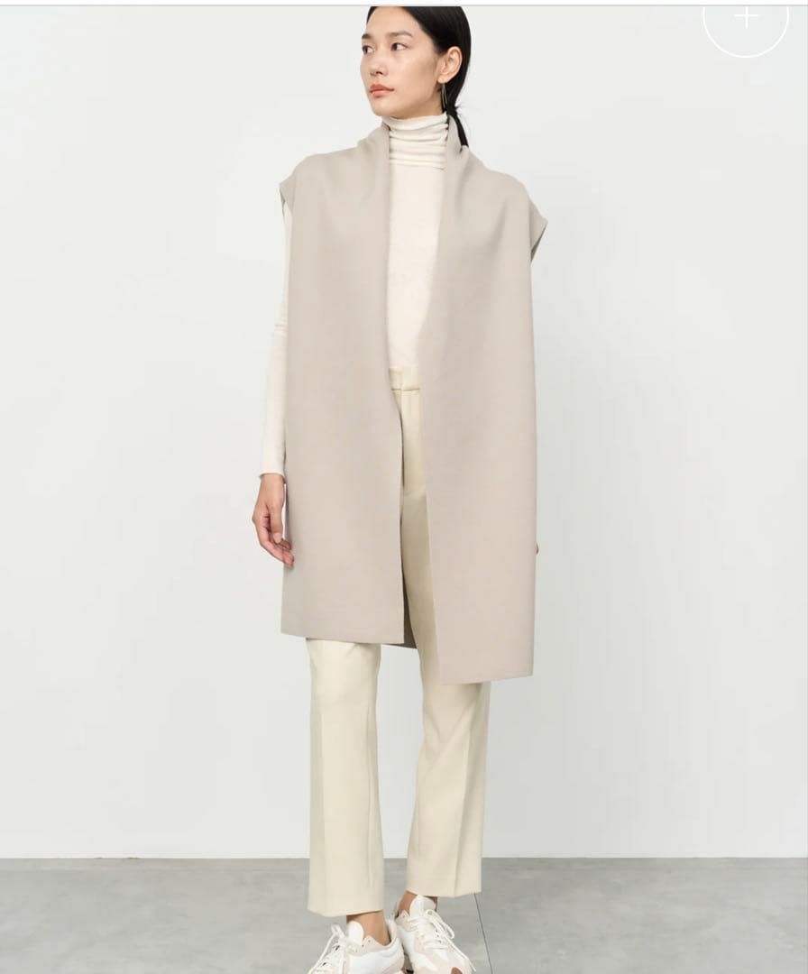 ソージュ soejuウール混ニットジレ グレージュ