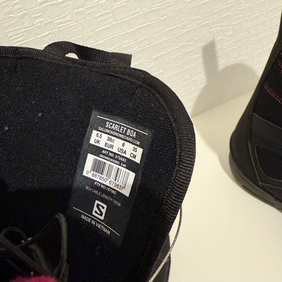 【美品】SALOMON スノボ　SCARLET BOA 25cm サロモン