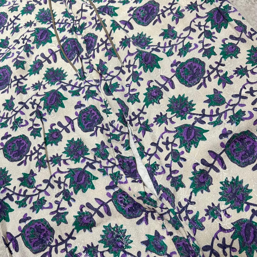 sara mallika サラマリカ オリジナルプリントイージーパンツ　花