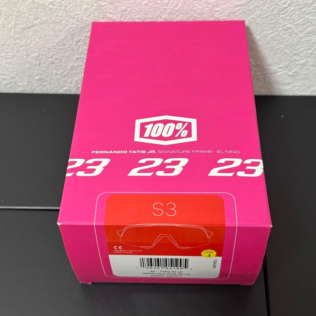 100% S3 大人用 サングラス ピンク タティスJrモデル