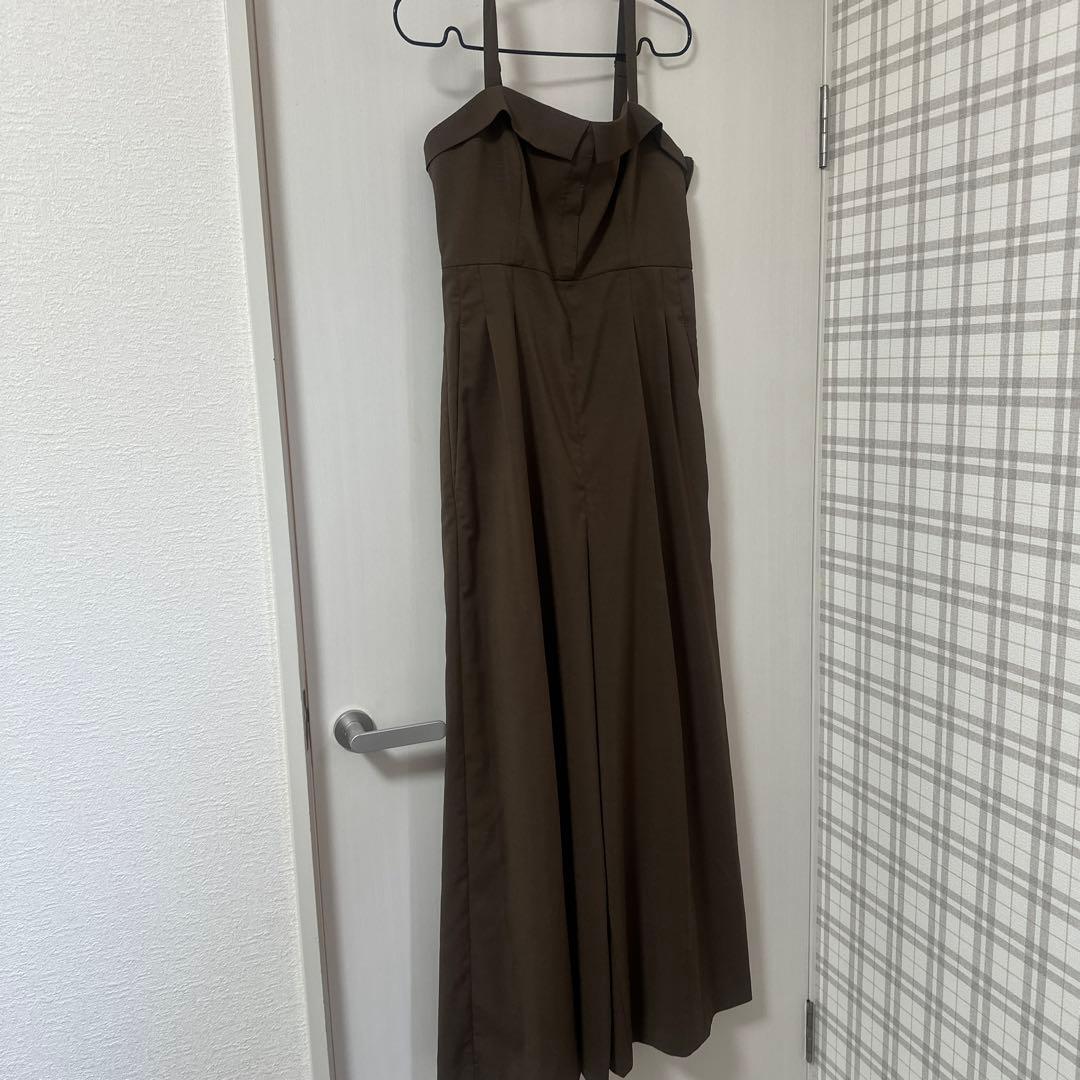 【タグ付き】ココディールCOCO DEAL比翼デザインワイドサロペット