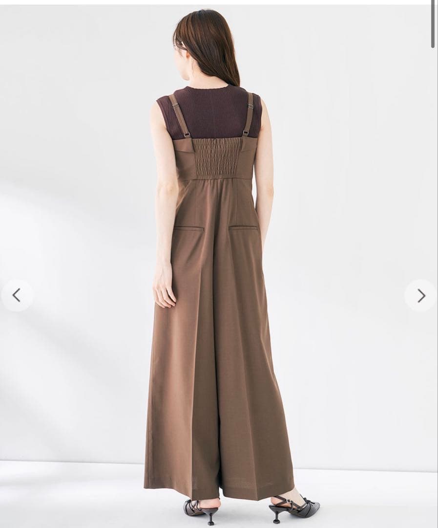 【タグ付き】ココディールCOCO DEAL比翼デザインワイドサロペット