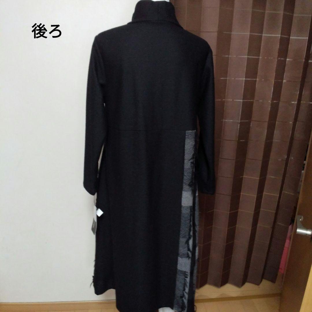 ※専用です※ ジェニーギャルソン裏地付き ハイネックAラインワンピース (黒系)