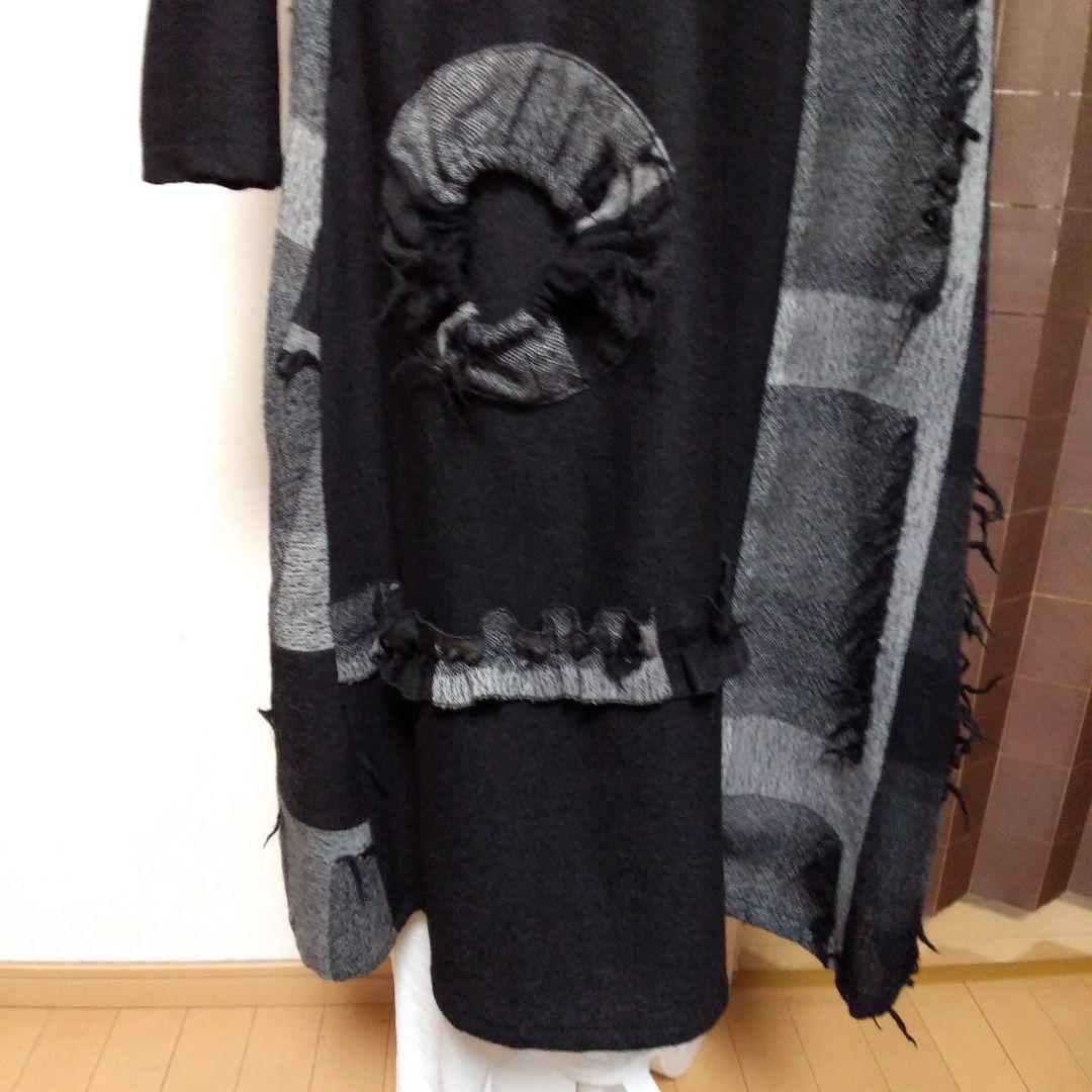 ※専用です※ ジェニーギャルソン裏地付き ハイネックAラインワンピース (黒系)