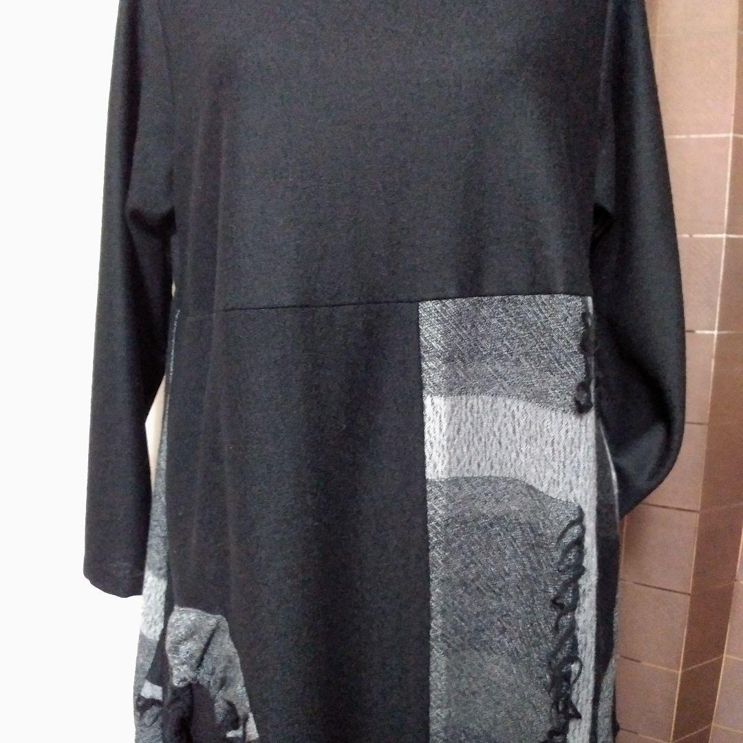 ※専用です※ ジェニーギャルソン裏地付き ハイネックAラインワンピース (黒系)