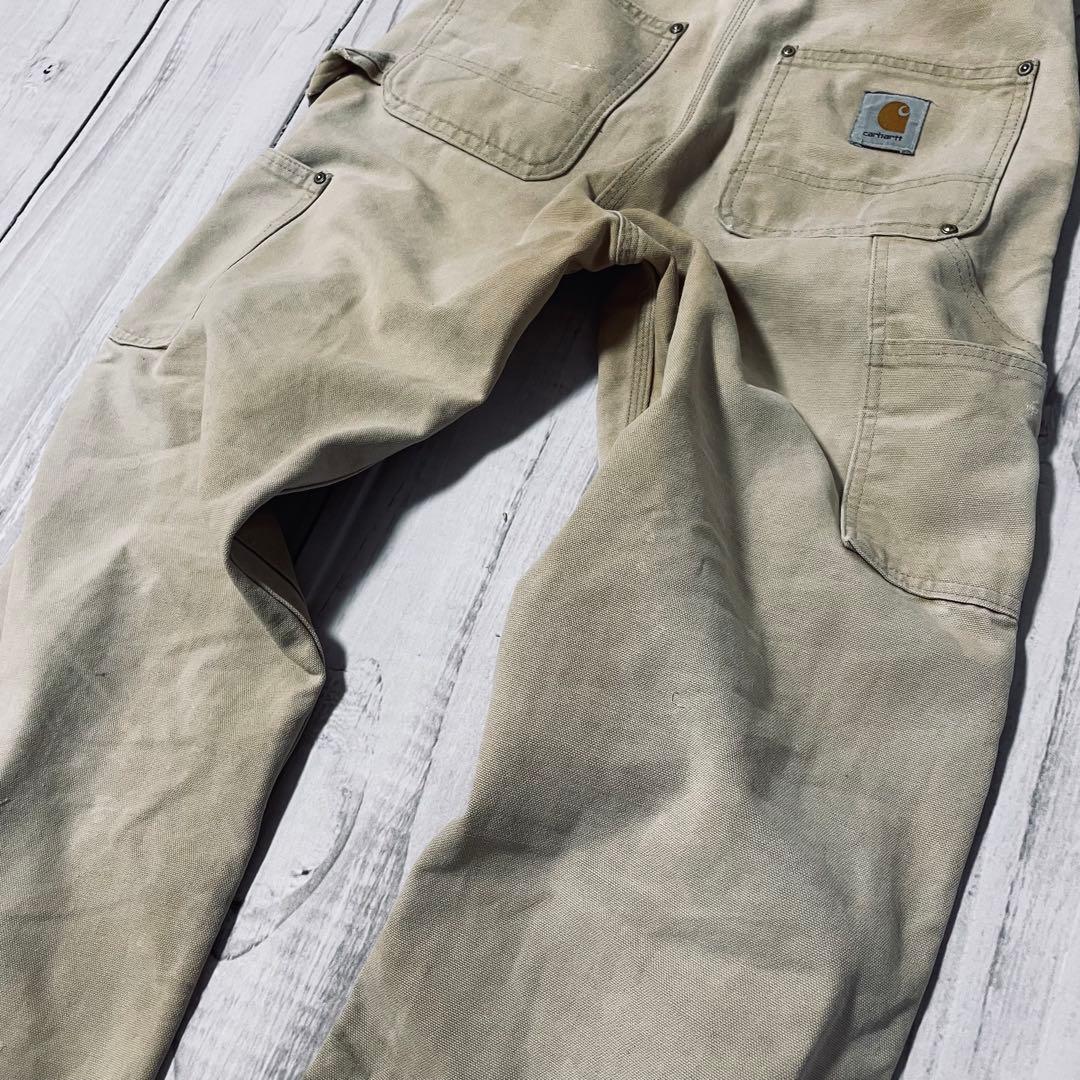 USA製希少00s星タグCarharttカーハートダブルニーフェードヴィンテージ