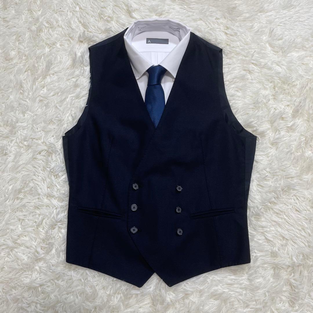 TAGLIATORE サルトリアーレ ネイビー ウール 3ピース スーツ 44