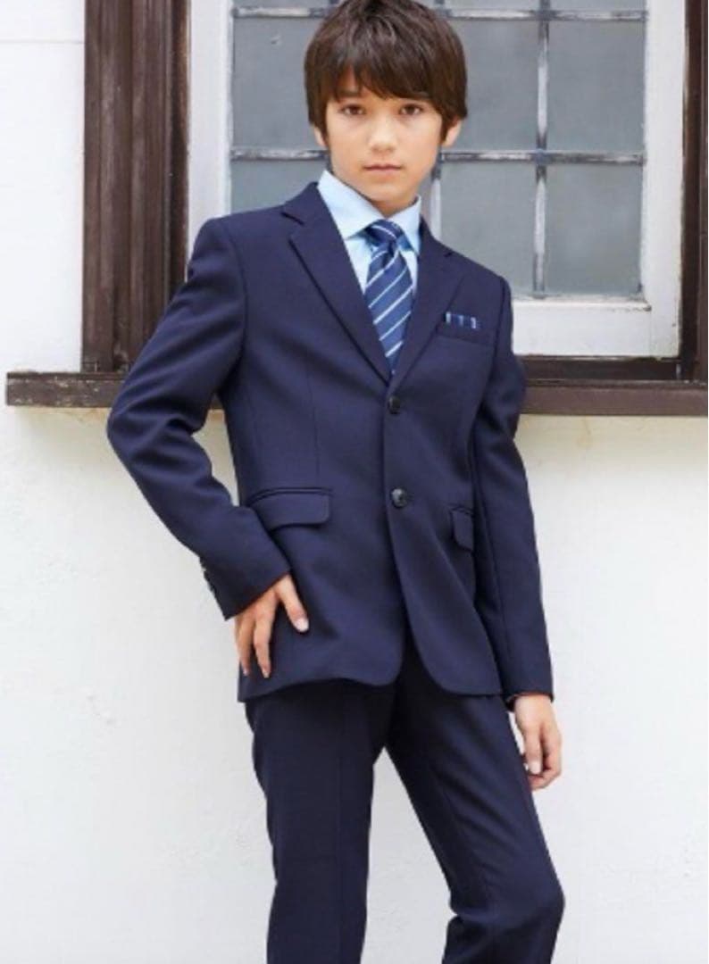 男の子　フォーマルスーツ　 160 ネイビー 卒業式　入学式