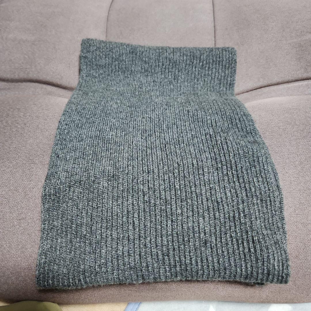 Johnstons of Elgin 100%カシミヤ マフラー グレー