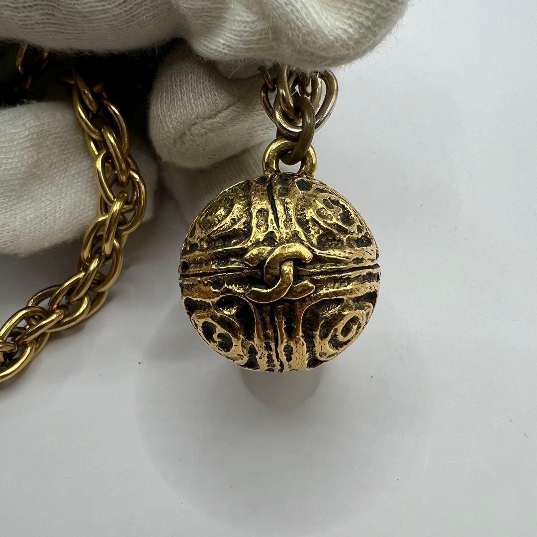 【極美品】シャネル ネックレス ココマーク グリポア ゴールド 1985