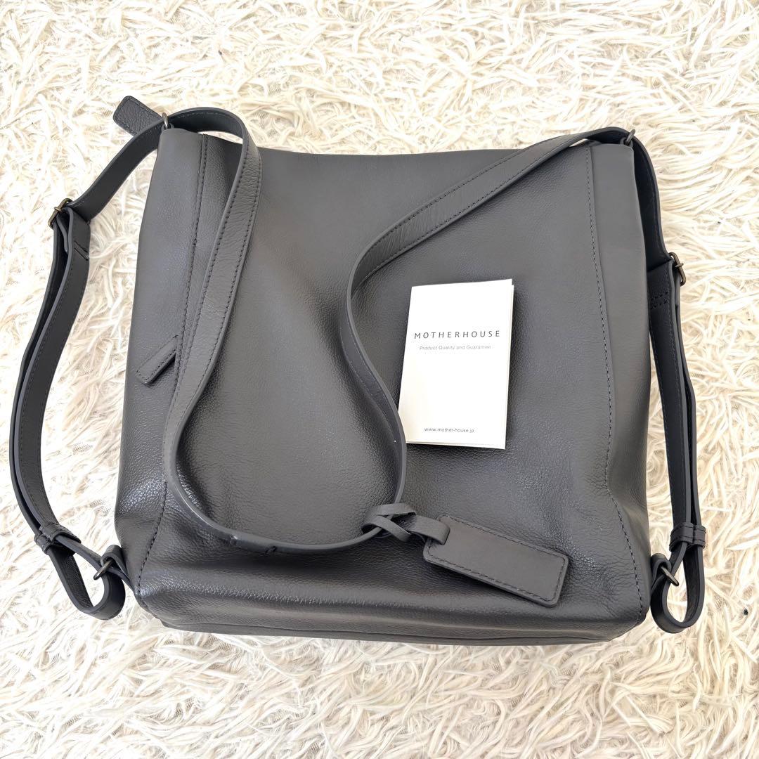 極美品　MOTHER HOUSE k2wayBACKPACK グレー　牛革