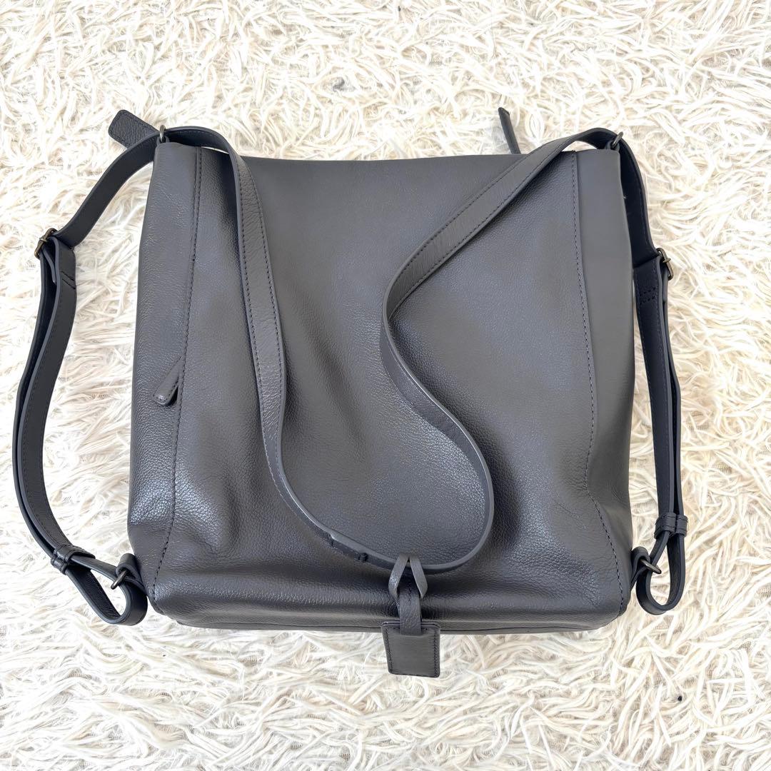 極美品　MOTHER HOUSE k2wayBACKPACK グレー　牛革