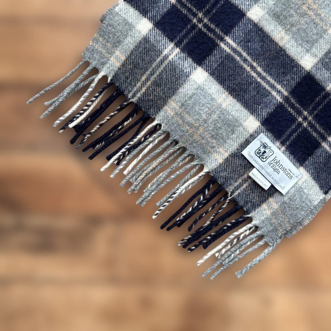 johnstons of elgin カシミアマフラー カシミヤ 100%