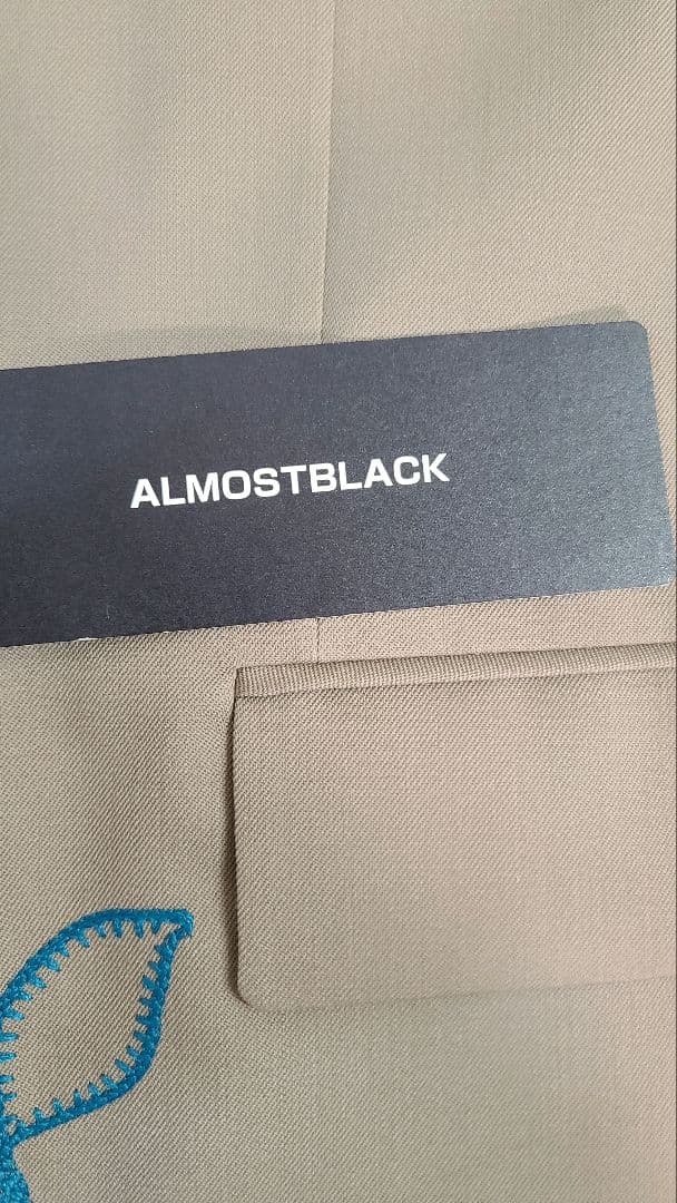 オールモストブラック ウール ジャケット ベージュ 2 ALMOSTBLACK