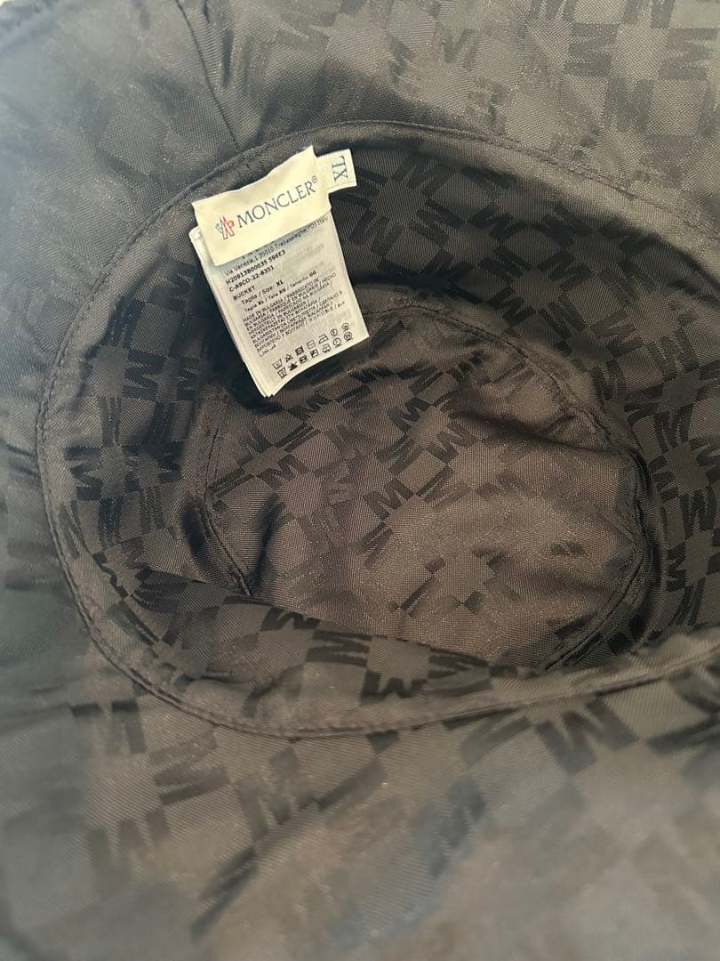 新品　モンクレール2way リバーシブルコーデュロイ バケットハット 黒