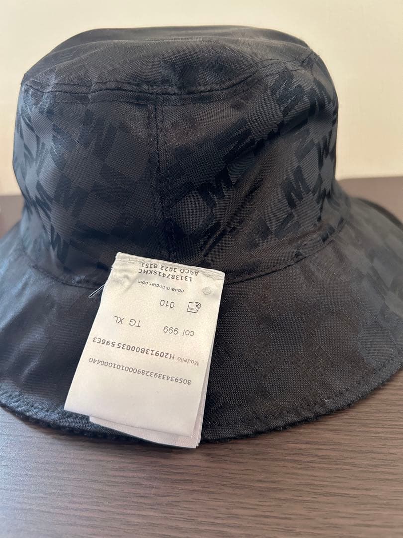 新品　モンクレール2way リバーシブルコーデュロイ バケットハット 黒