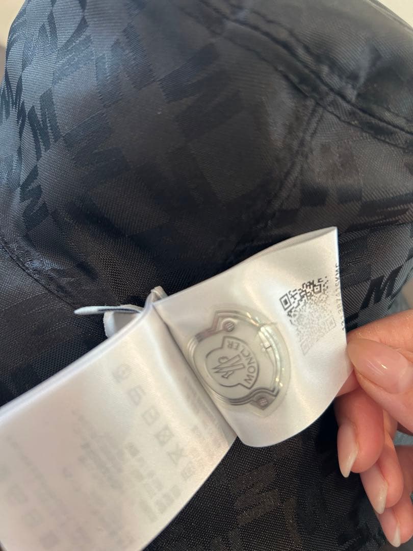 新品　モンクレール2way リバーシブルコーデュロイ バケットハット 黒