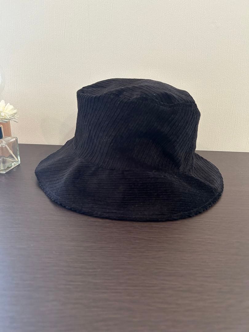 新品　モンクレール2way リバーシブルコーデュロイ バケットハット 黒