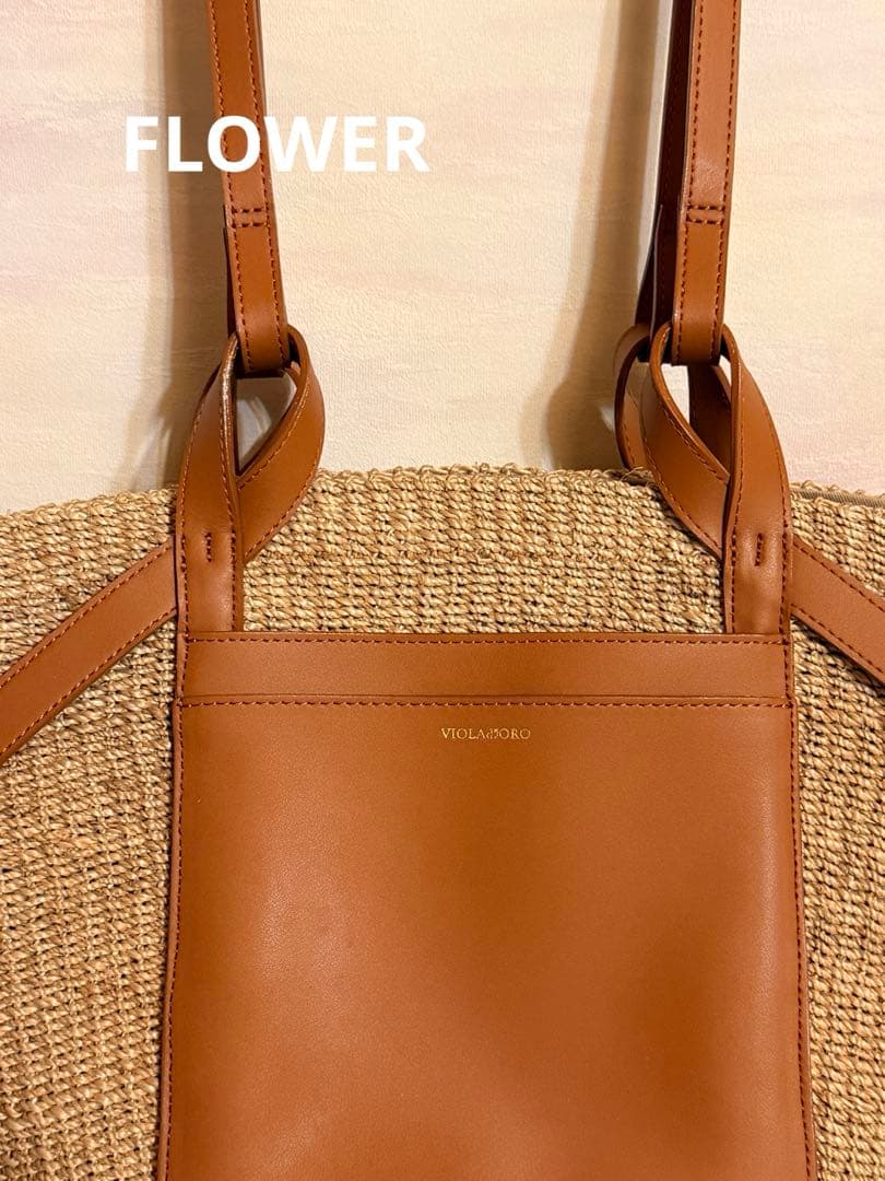 【美品】VIOLAd'ORO / MIROファインアバカショルダーバッグ
