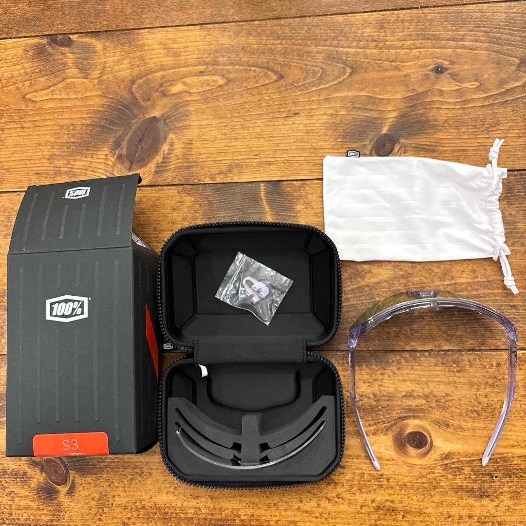 100% S3 クリア ラベンダー ワンハンドレッド サングラス