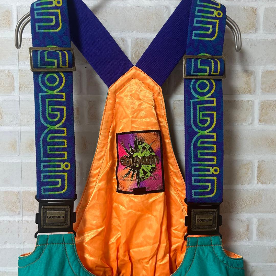 【ゴールドウィン】フリーサイズ(O)スキーウェアパンツ　レトロサスペンダーパンツ