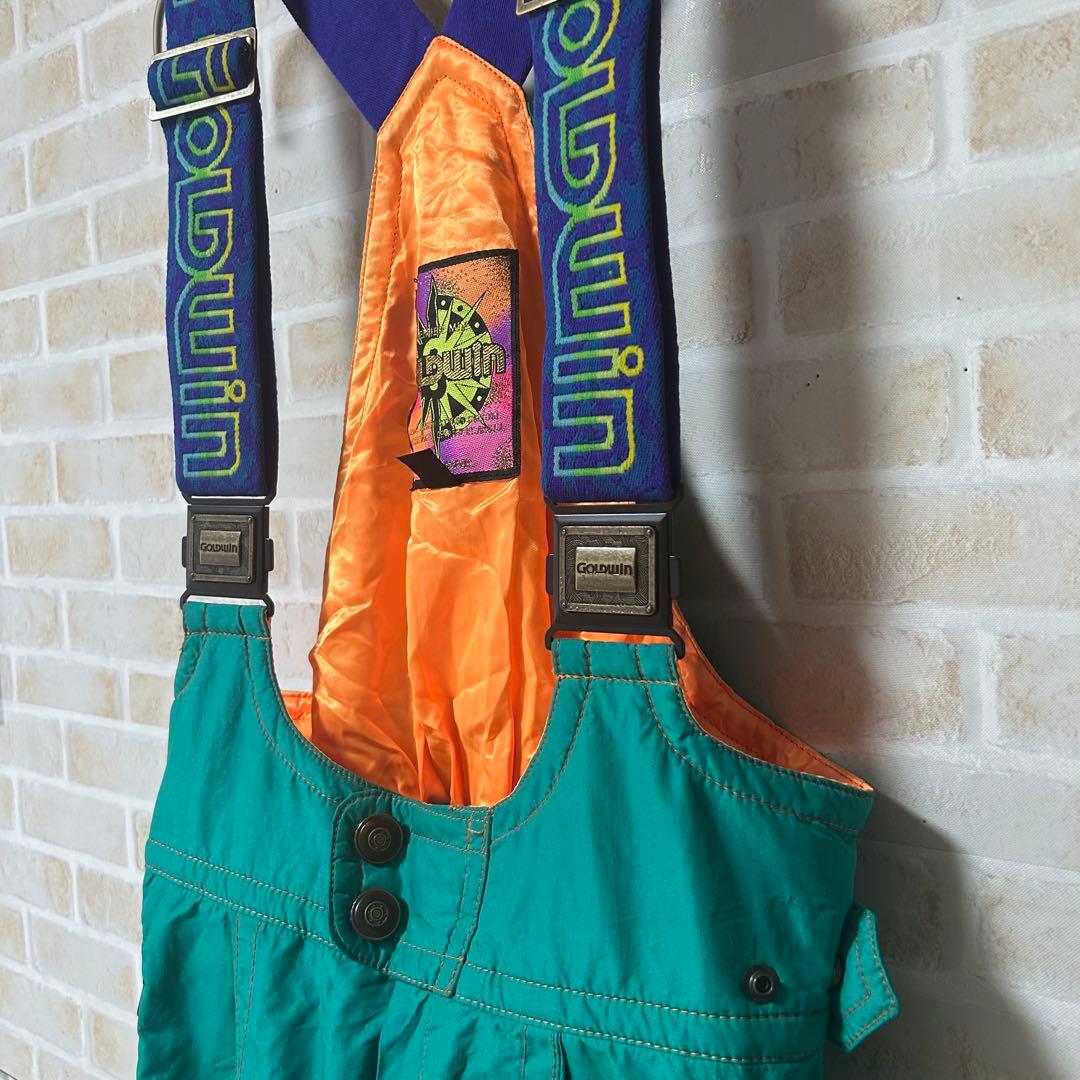 【ゴールドウィン】フリーサイズ(O)スキーウェアパンツ　レトロサスペンダーパンツ