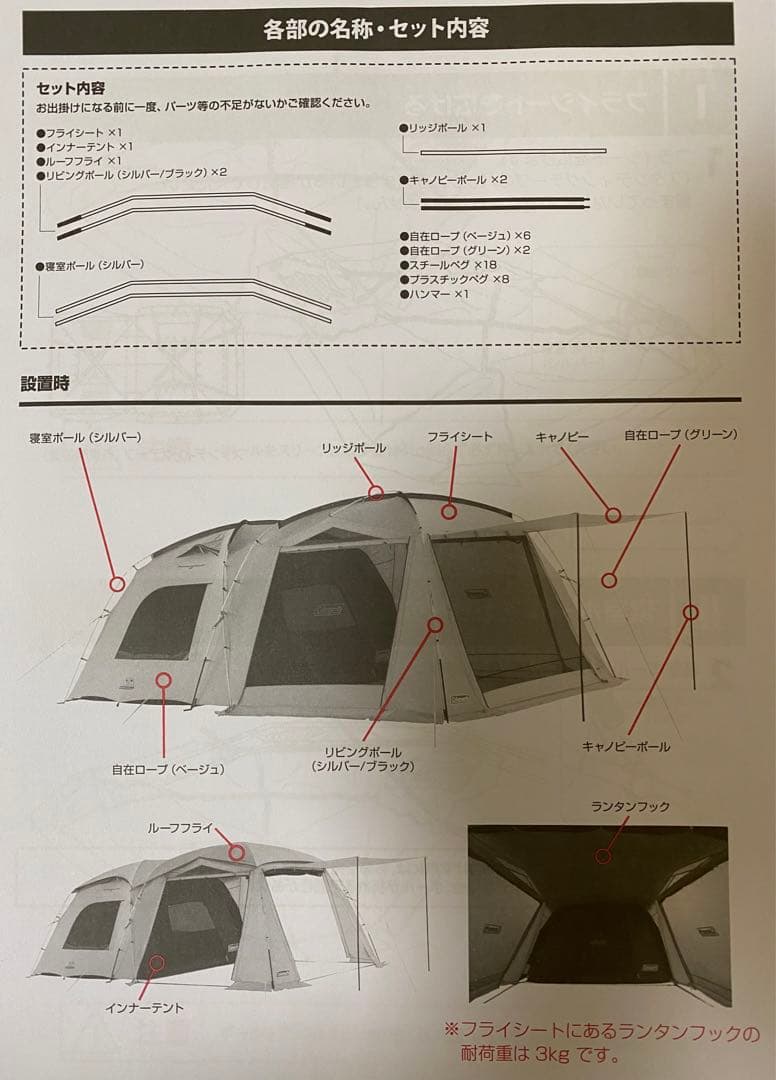 コールマンタフスクリーン2ルームハウスMDX ＋ グランドシート付き