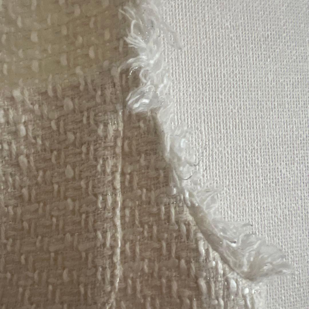 ROPÉ ミックスツイード ノーカラージレベスト