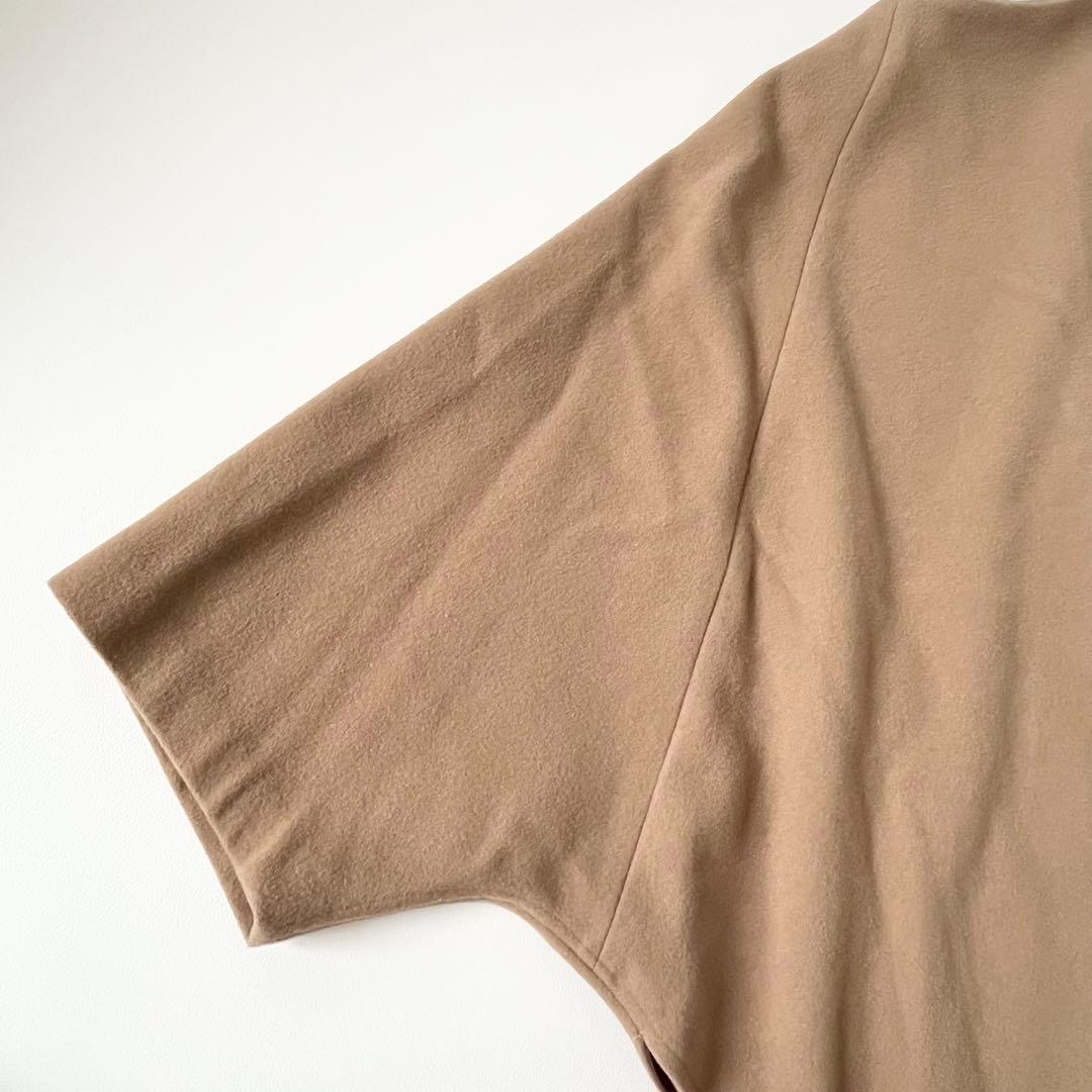 美品＊BEARDSLEY ウールポンチョコート　ビアズリーキャメル　近年モデル