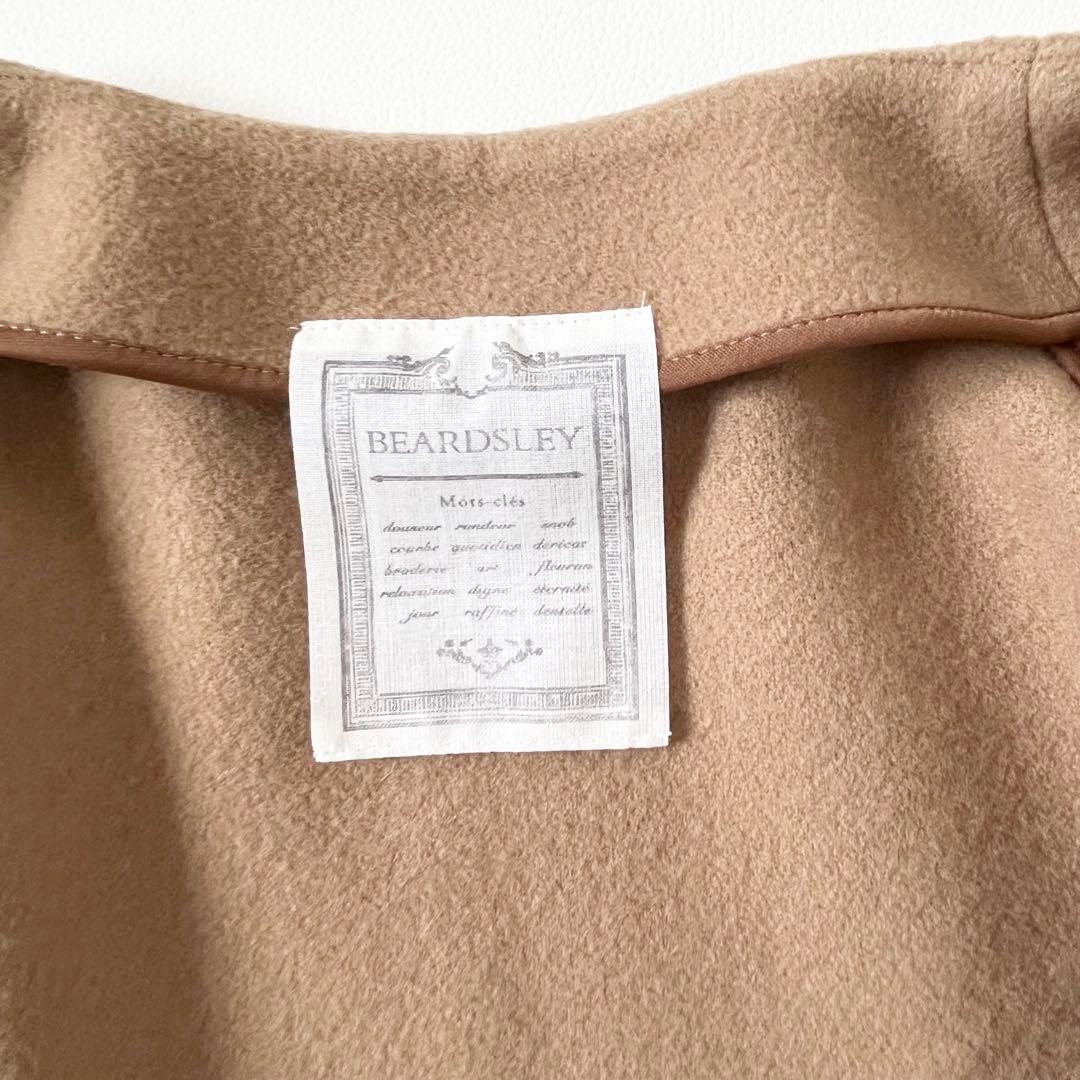 美品＊BEARDSLEY ウールポンチョコート　ビアズリーキャメル　近年モデル