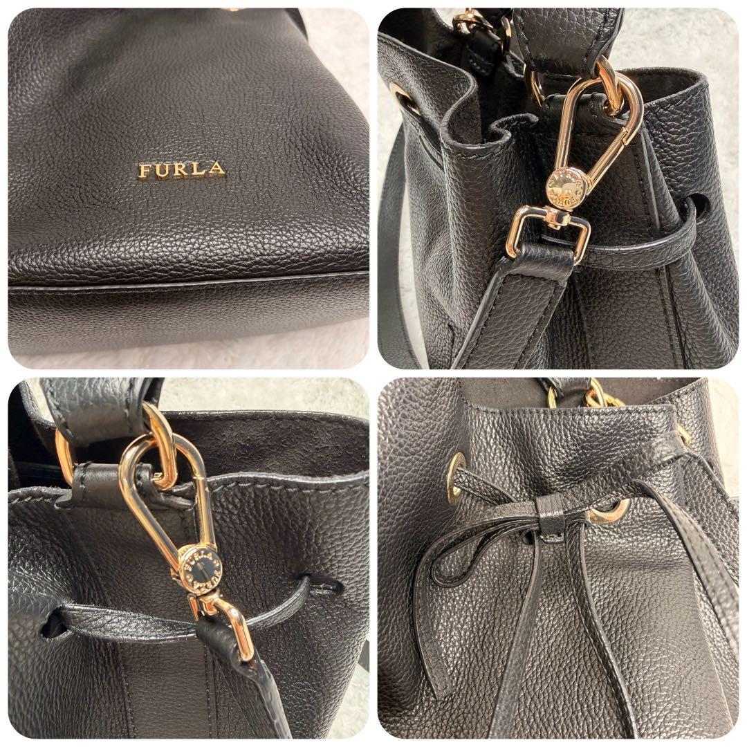 美品✨FURLA 2wayバック　ショルダーバッグ コスタンザ　ブラック