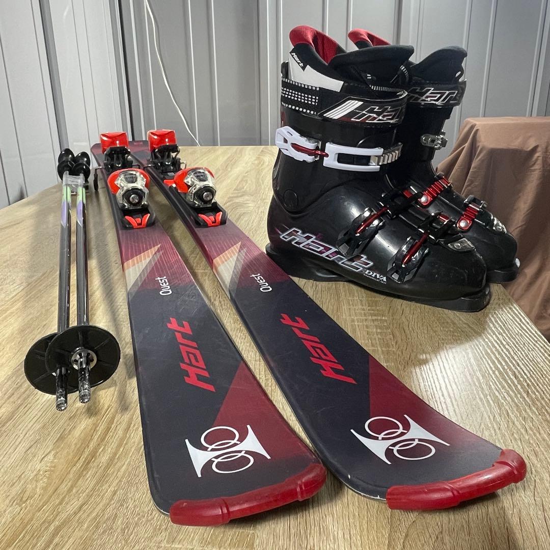 Hart160cm 26/26.5cmストック110cmスキーセット