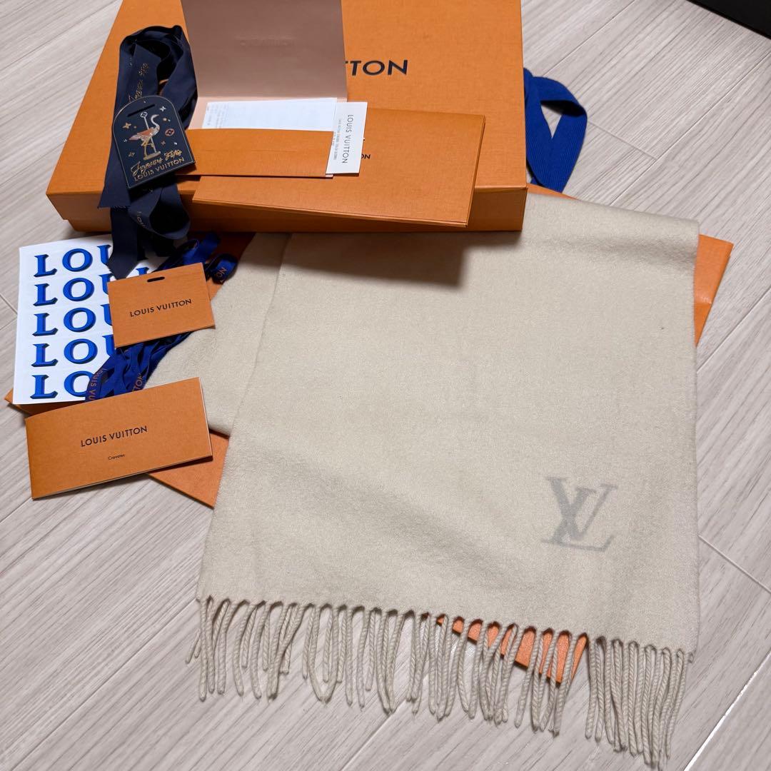 美品✨LV高級カシミヤマフラー❗️ヴィトンマフラー　カシミヤ　ヴィトン　マフラー