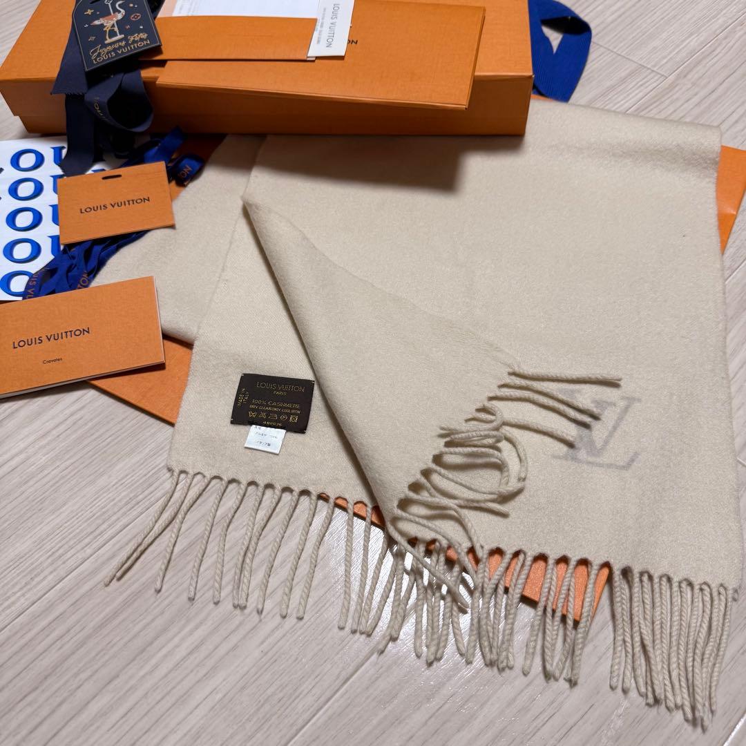 美品✨LV高級カシミヤマフラー❗️ヴィトンマフラー　カシミヤ　ヴィトン　マフラー
