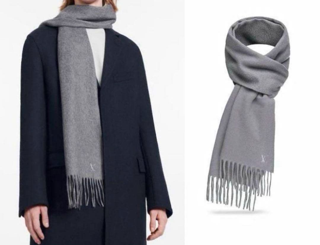 美品✨LV高級カシミヤマフラー❗️ヴィトンマフラー　カシミヤ　ヴィトン　マフラー