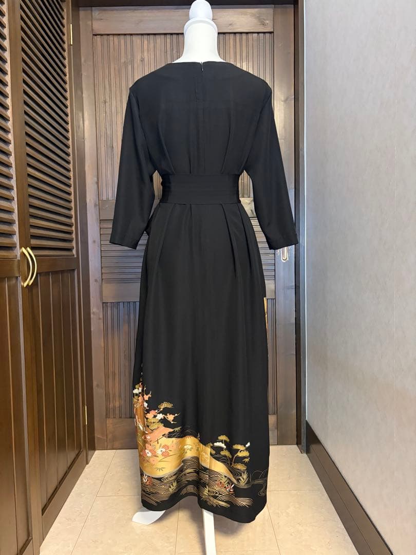 tani様確認画面☆ 着物リメイク　黒留袖　ロングワンピース