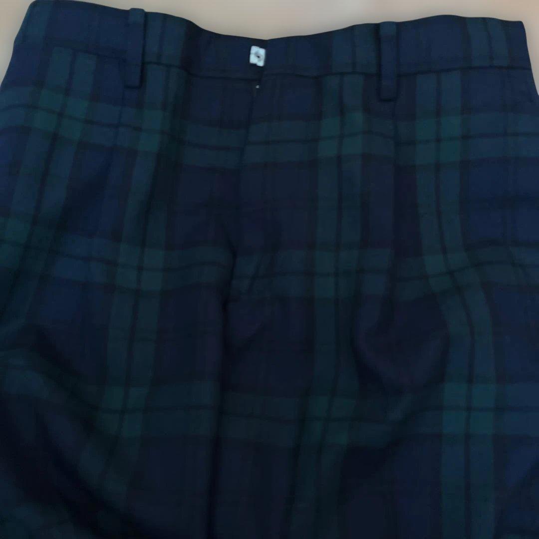 BEAMS BOY ポリエステル ウール シンチ バック スラックス　尾州ウール