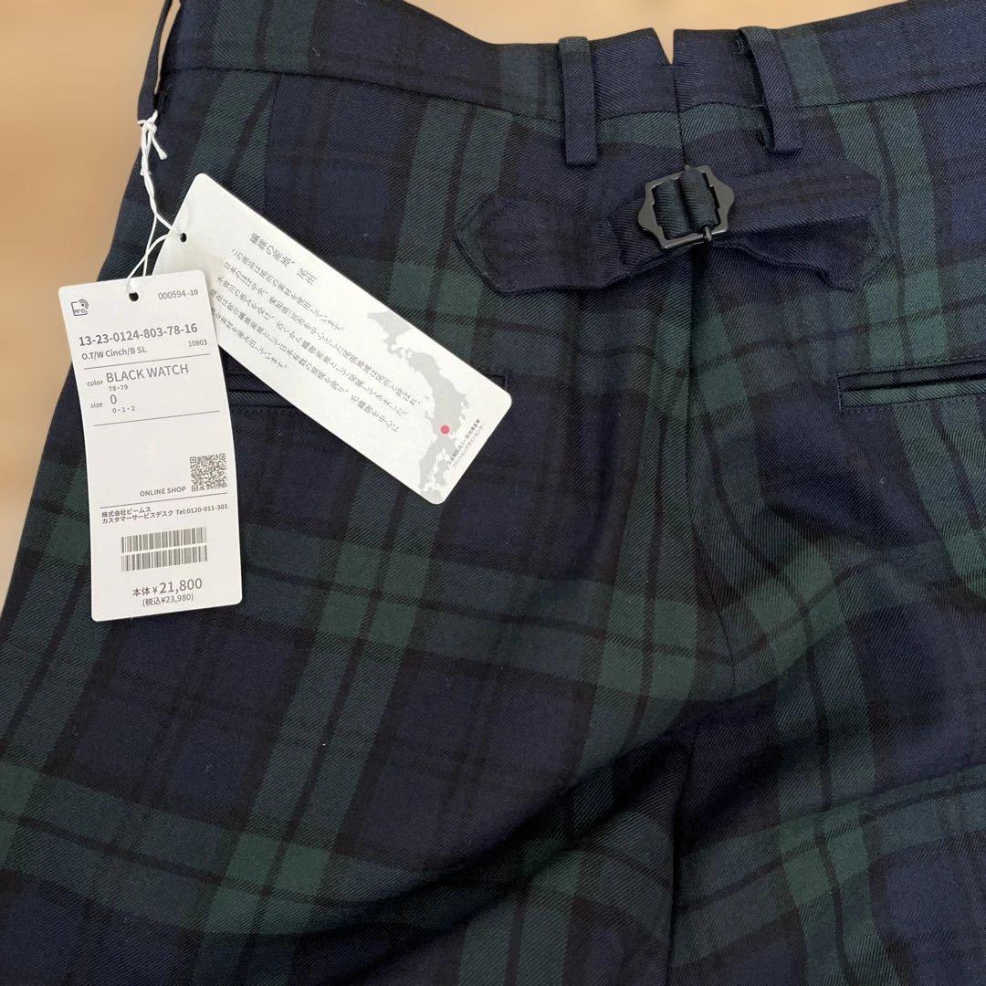 BEAMS BOY ポリエステル ウール シンチ バック スラックス　尾州ウール