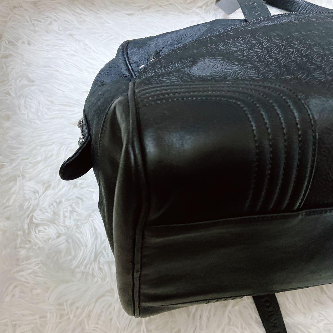 希少⭐️ LOEWE ロエベ　ボストンバッグ　アナグラム　総柄　肩掛け　大容量