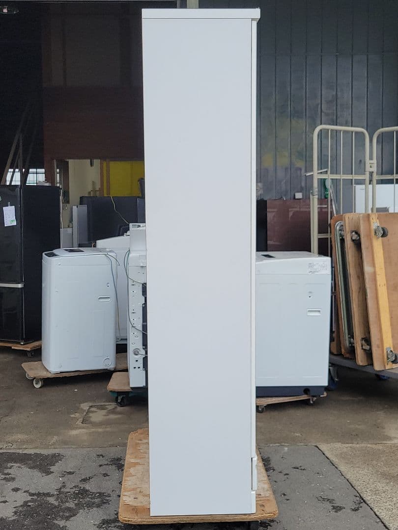 日本製 ガラス扉付き 大型食器棚 キャビネット ホワイト