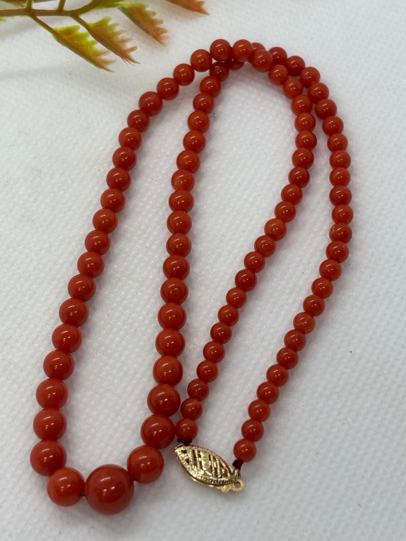 天然赤珊瑚ネックレス