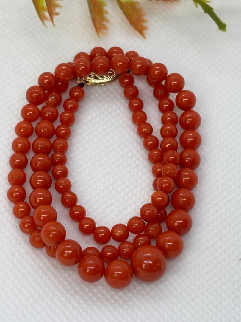 天然赤珊瑚ネックレス