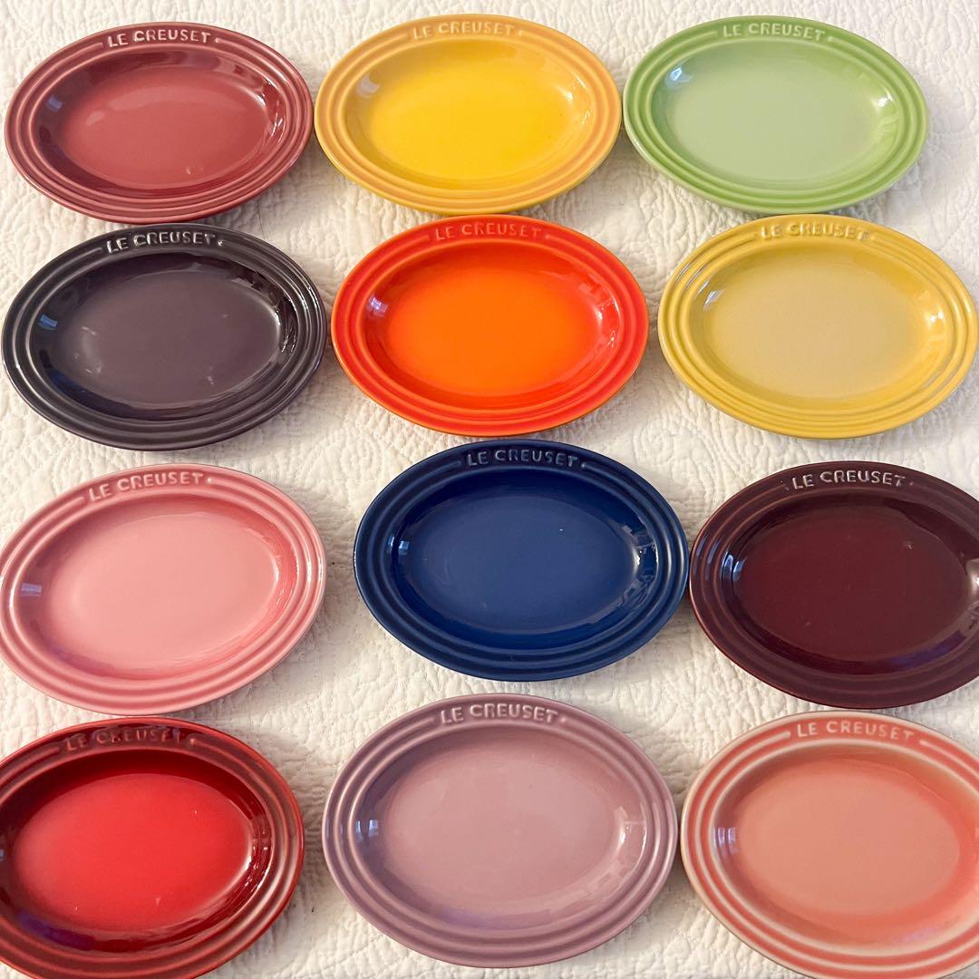 ㉓ルクルーゼ ミニオーバルプレート 12枚セット