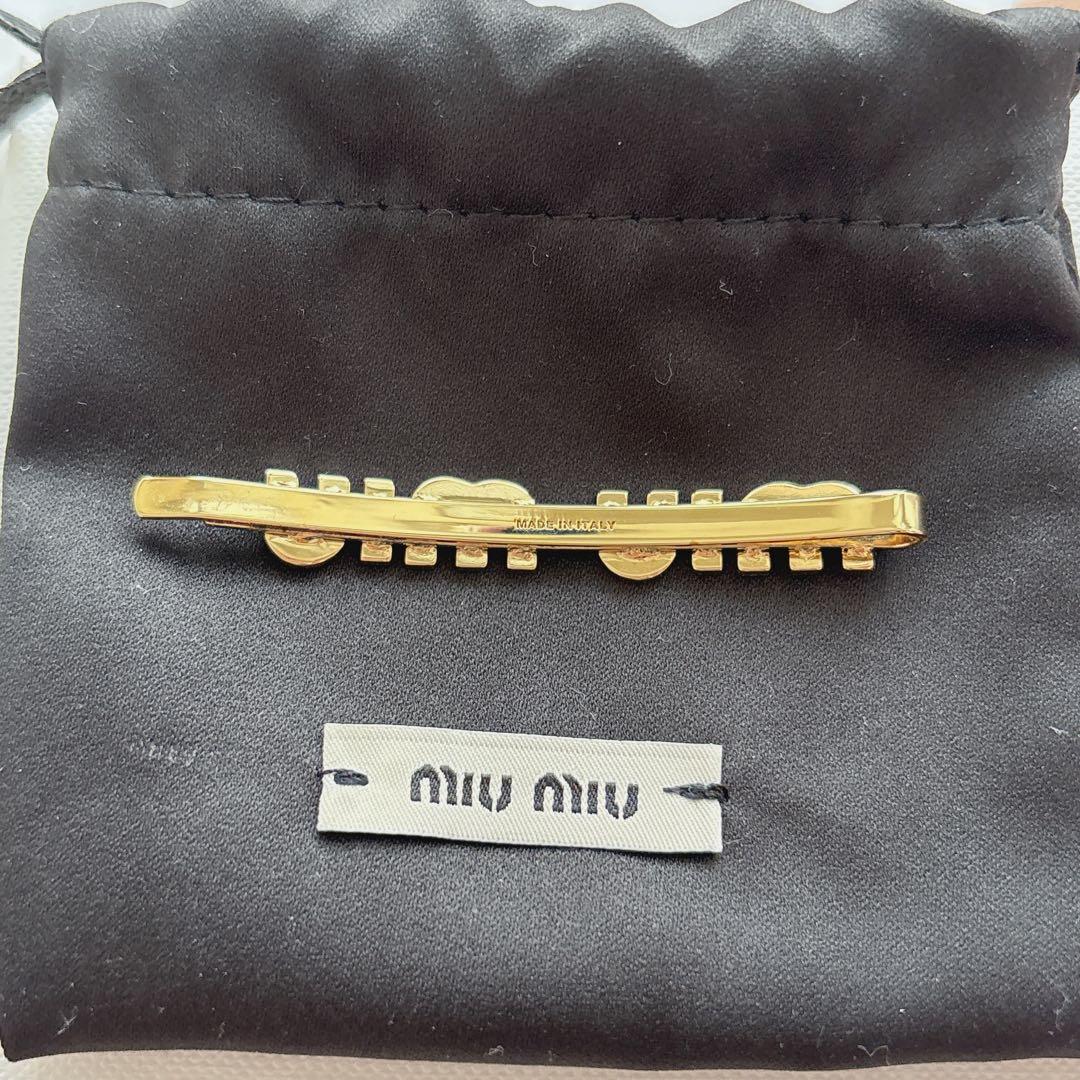 miumiu ミュウミュウ エナメルメタルヘアクリップ ヘアピン 正規品