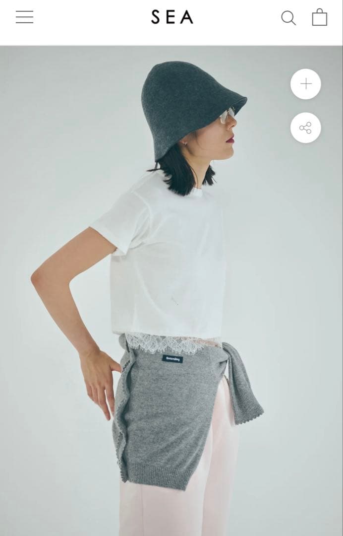 【新品】SEA VINTAGE 88 DAMAGED SHORT LACETEE