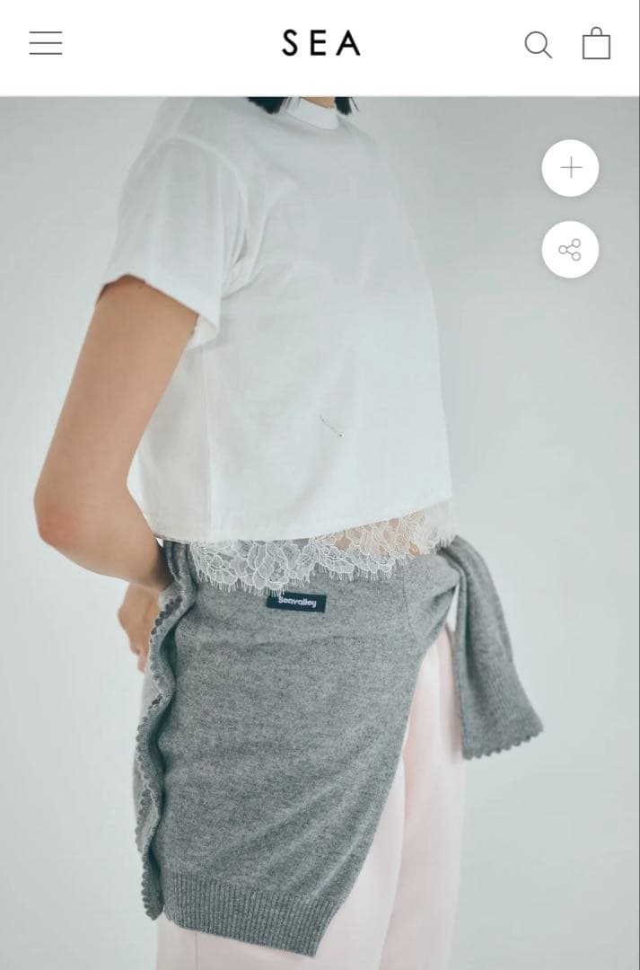 【新品】SEA VINTAGE 88 DAMAGED SHORT LACETEE