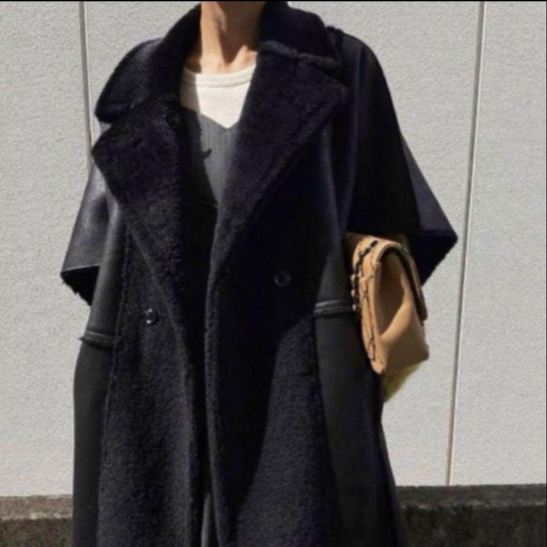 AMERI VINTAGE　ポンチョコート　ブラック