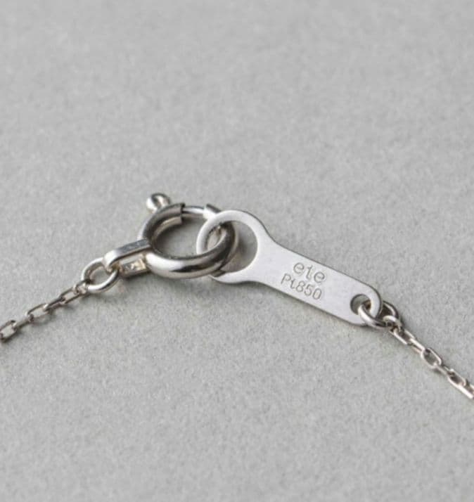 ete　 ネックレス ブライト　プラチナ 0.06ct