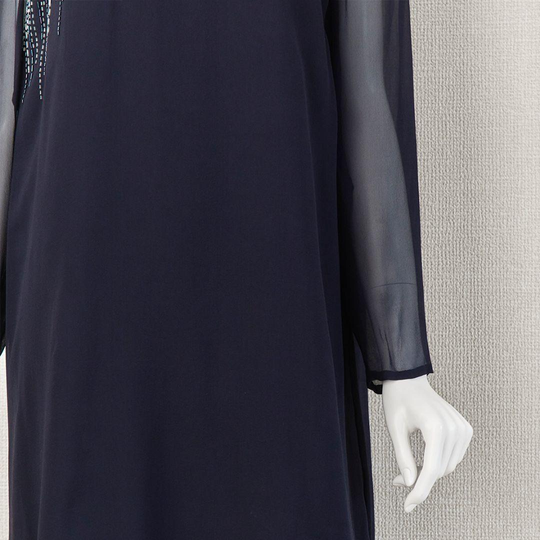 ◎当日発送可能【美品】ハナエモリ　11号相当　ネイビー　セレモニードレス　ロング