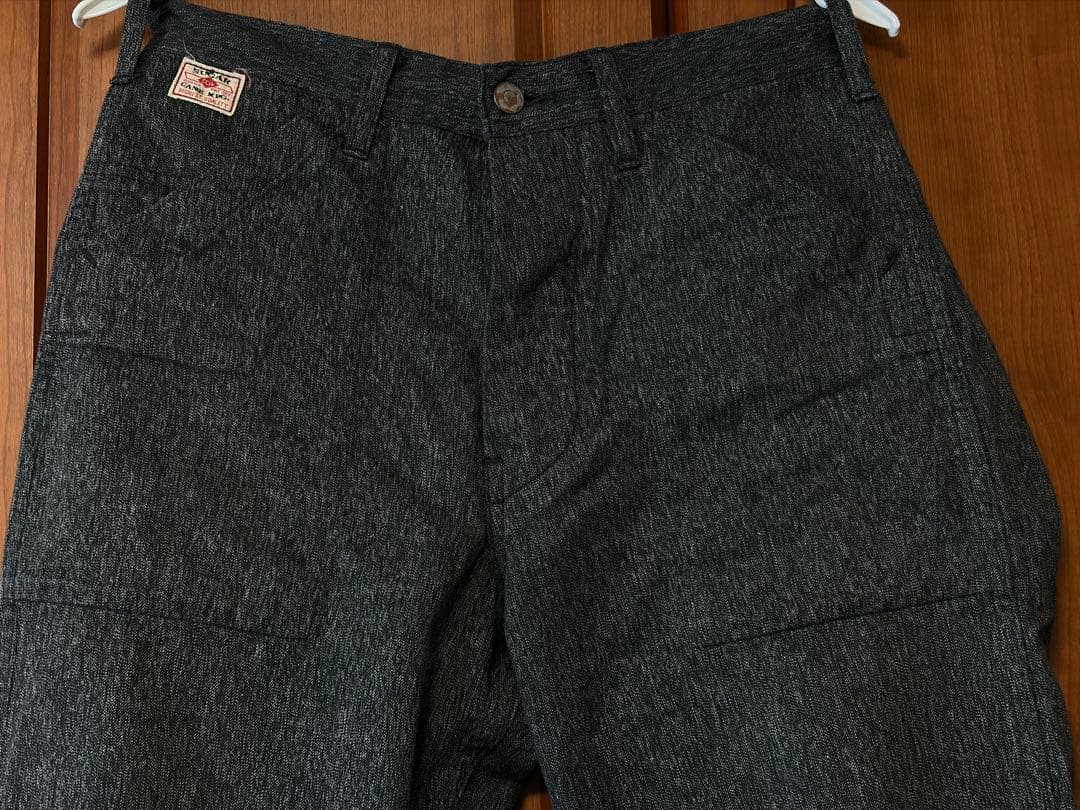 30インチ　シュガーケーン ブラックコバート ワークパンツ